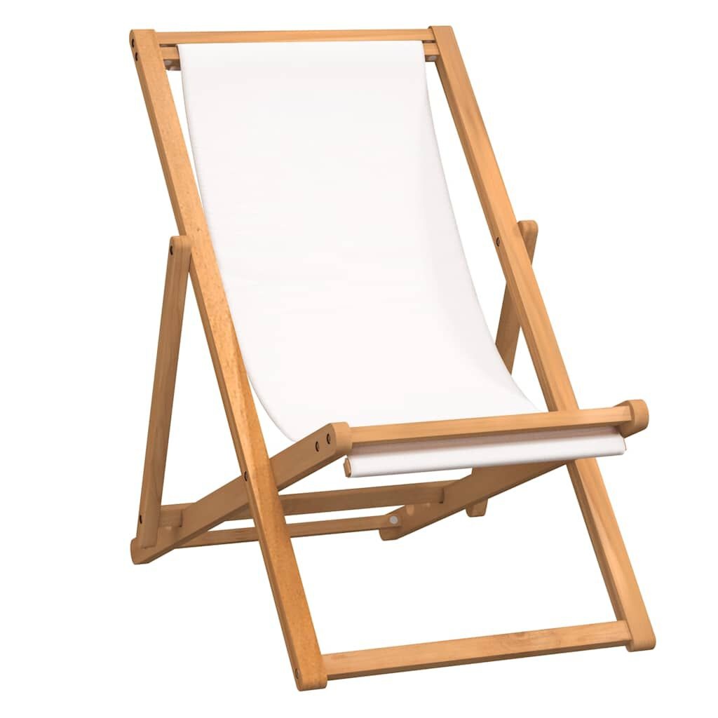 Ligstoel Teakhout Crème - 40% Korting! (Retourdeal)