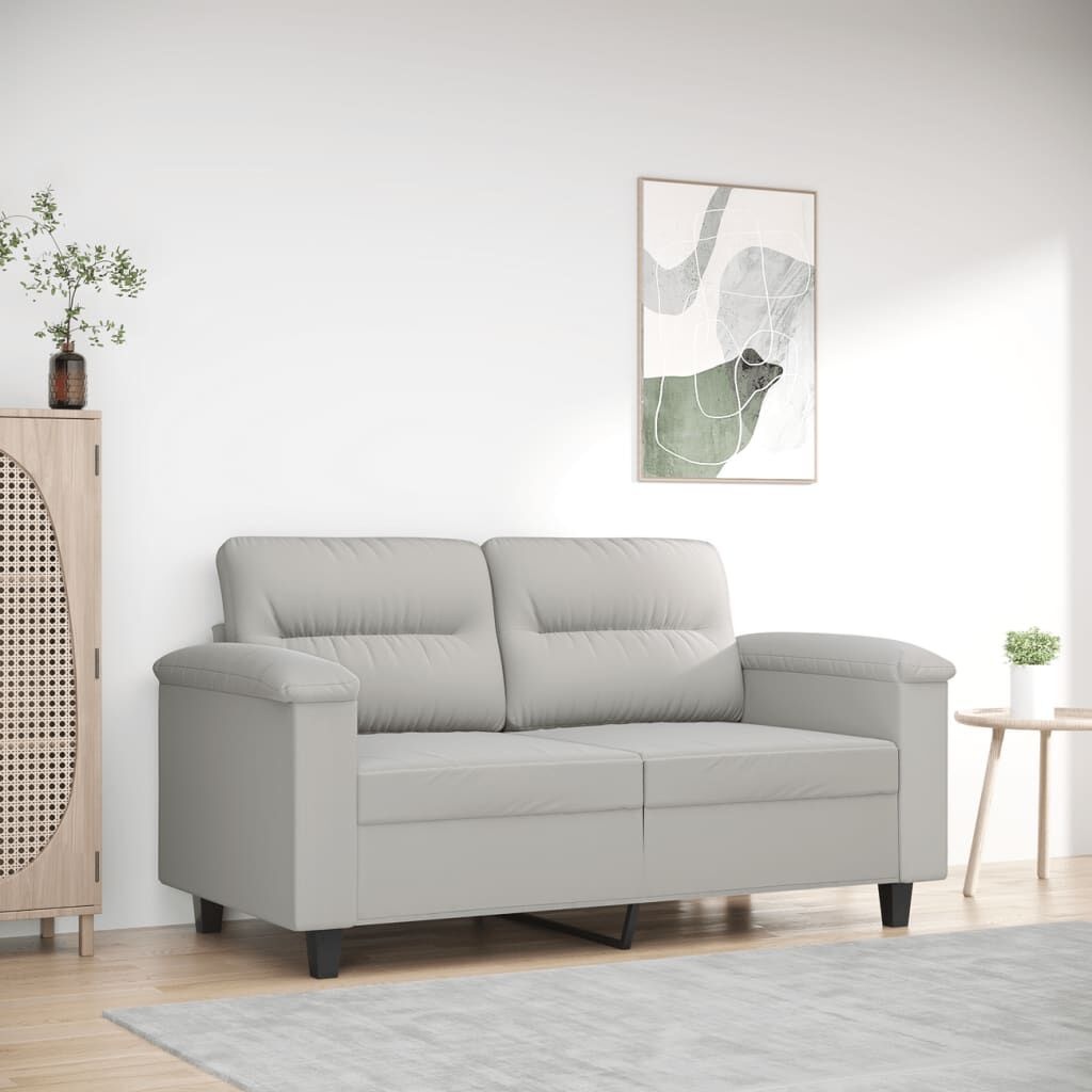 vidaXL 2-zitsbank Lichtgrijs -50% Microvezel (Retour)
