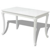VidaXL Eettafel Hoogglans Wit - 116cm - 46% Korting!