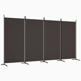 Kamerscherm 4 Panelen Bruin 346x180cm - 55% Korting!