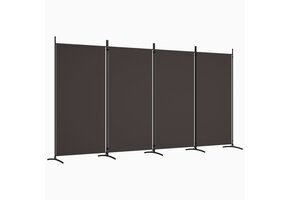 Kamerscherm 4 Panelen Bruin 346x180cm - 55% Korting!