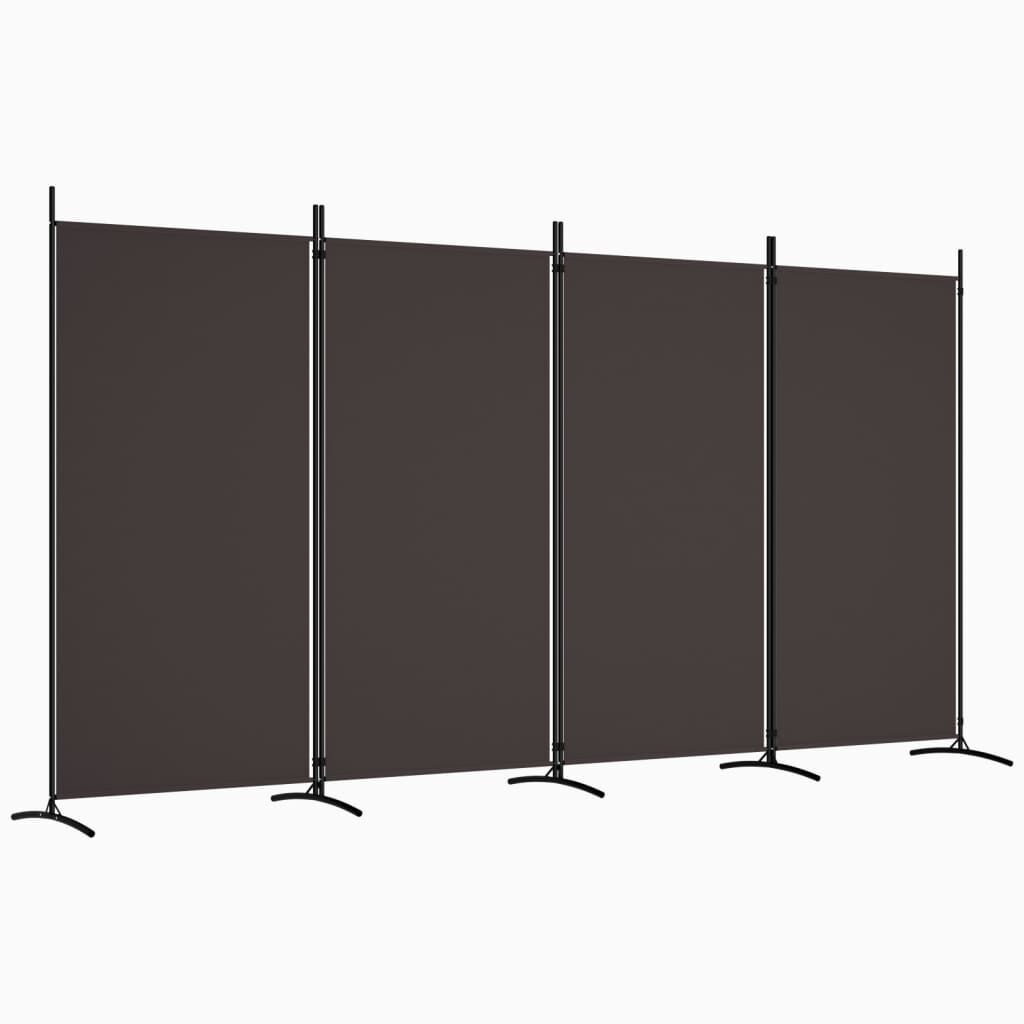 Kamerscherm 4 Panelen Bruin 346x180cm - 55% Korting!