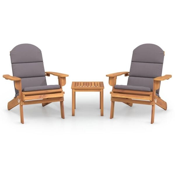 VidaXL Adirondack Tuinstoel Acaciahout + Kussens -76%