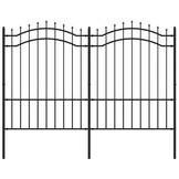 Tuinhek Zwart Staal 190cm - Retourdeal! 40% Korting