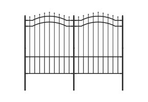 Tuinhek Zwart Staal 190cm - Retourdeal! 40% Korting