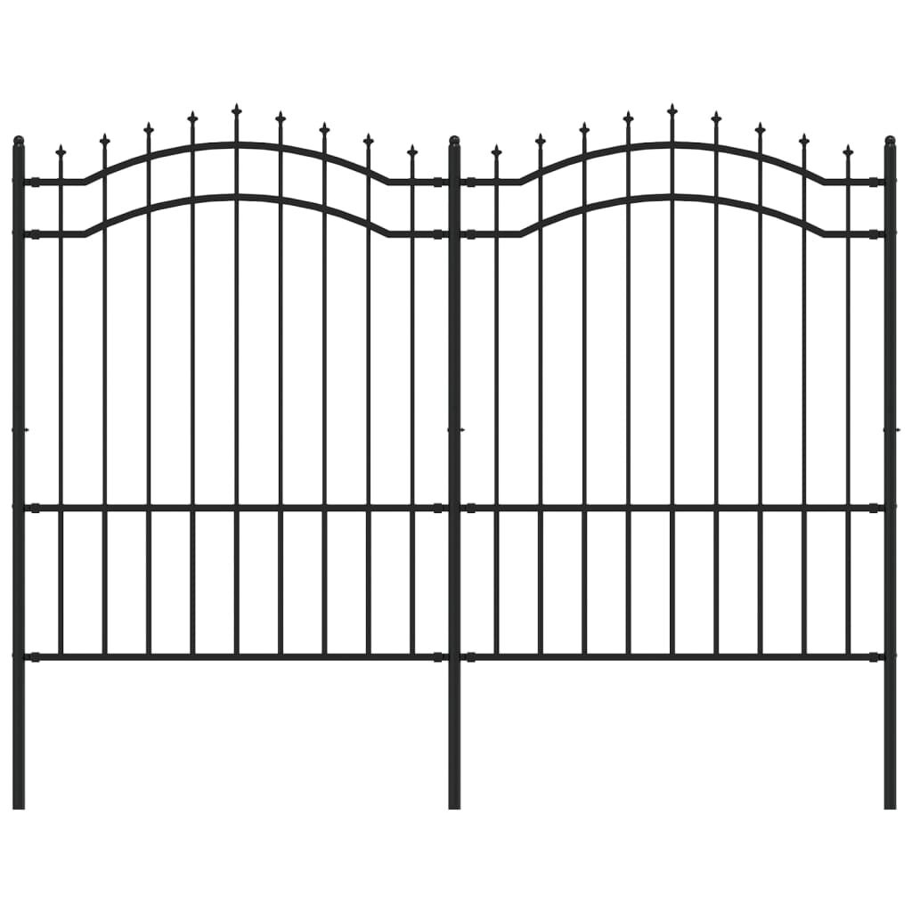 Tuinhek Zwart Staal 190cm - Retourdeal! 40% Korting