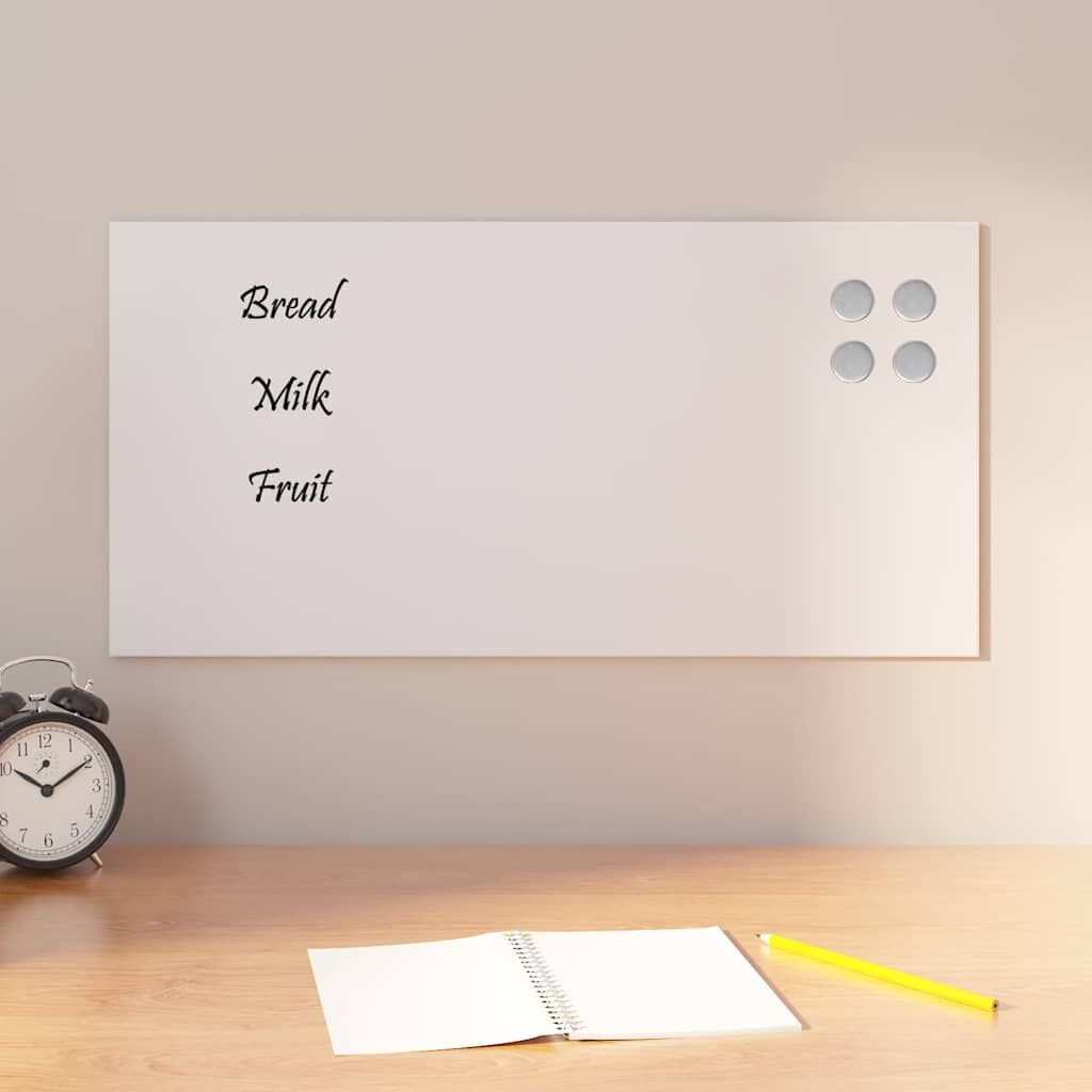 vidaXL Magneetbord Glas Wit 60x30cm - 40% Korting!