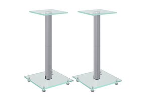 vidaXL Luidsprekerstandaards (2 st) Zilver - 40% Korting!