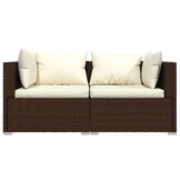 VidaXL Loungeset Bruin met Kussens - 55% Korting! (Geretourneerd)