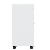 Ladekast Wit Hoogglans m. Wieltjes - 40% Korting!