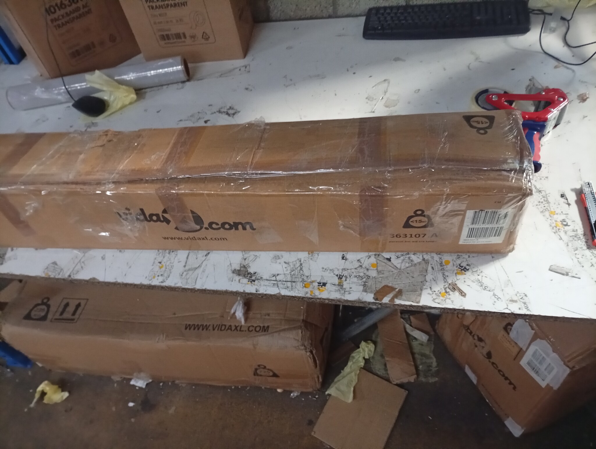 vidaXL Parasol 300cm Taupe - 55% Korting!