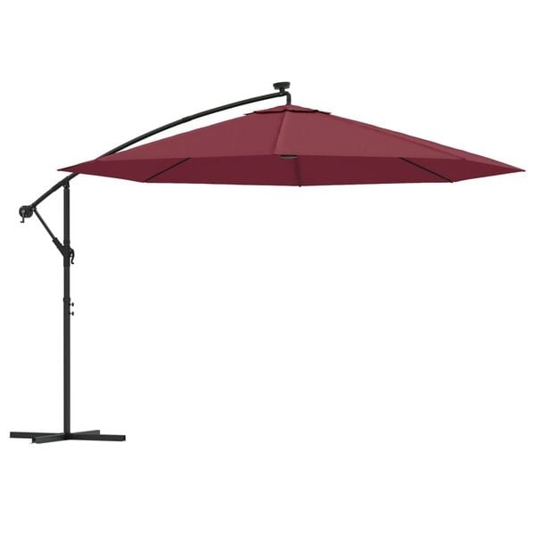 Zweefparasol LED 350cm Bordeaux -61%! Retourtje Deal