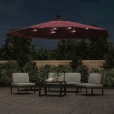 Zweefparasol LED 350cm Bordeaux -61%! Retourtje Deal