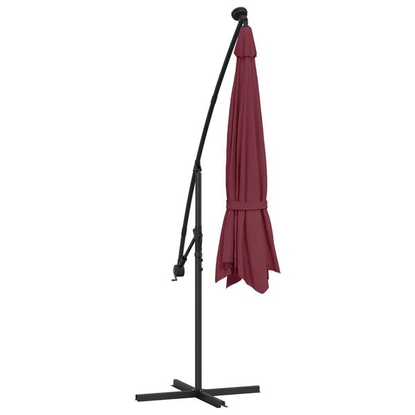Zweefparasol LED 350cm Bordeaux -61%! Retourtje Deal