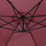 Zweefparasol LED 350cm Bordeaux -61%! Retourtje Deal