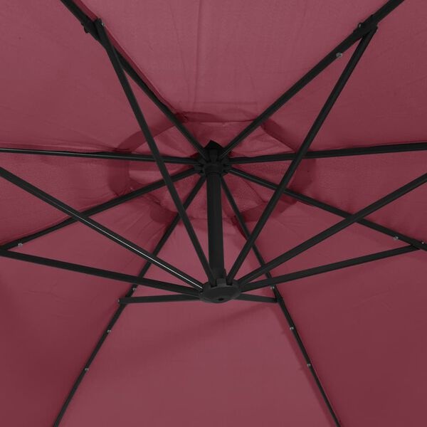 Zweefparasol LED 350cm Bordeaux -61%! Retourtje Deal