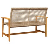 Tuinbank Rattan/Acaciahout Beige - 59% Korting! (Beschadigd)