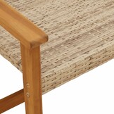 Tuinbank Rattan/Acaciahout Beige - 59% Korting! (Beschadigd)