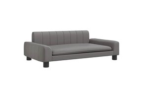 Kinderbank Grijs Kunstleer - 90x53x30 cm - 59% Korting!