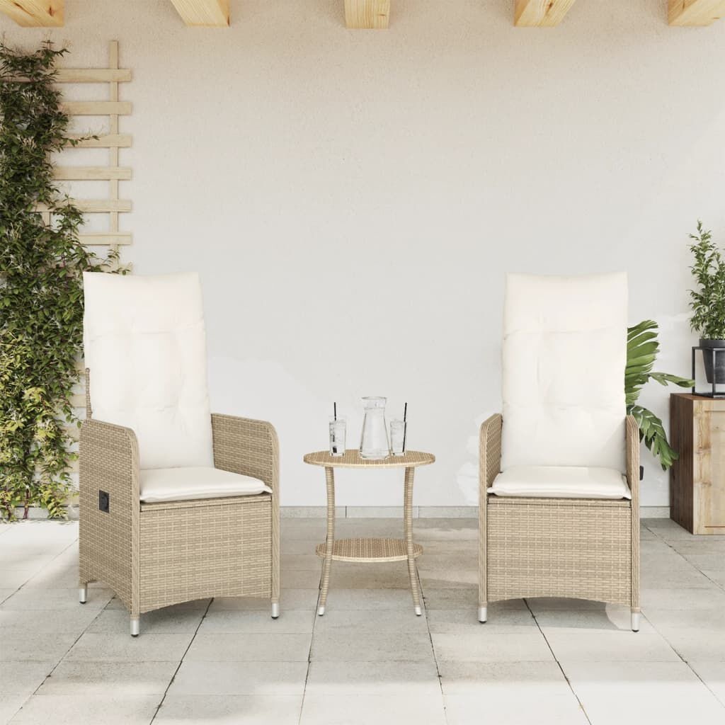 VidaXL Tuinstoelen (2 st) Verstelbaar + Kussens -40%