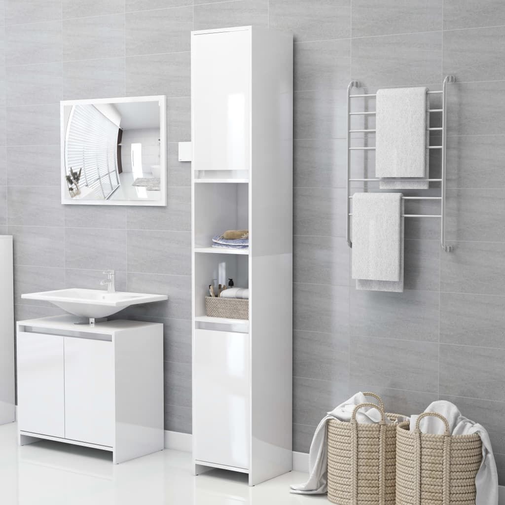 vidaXL Badkamerkast Wit Hoogglans - 35% Korting!