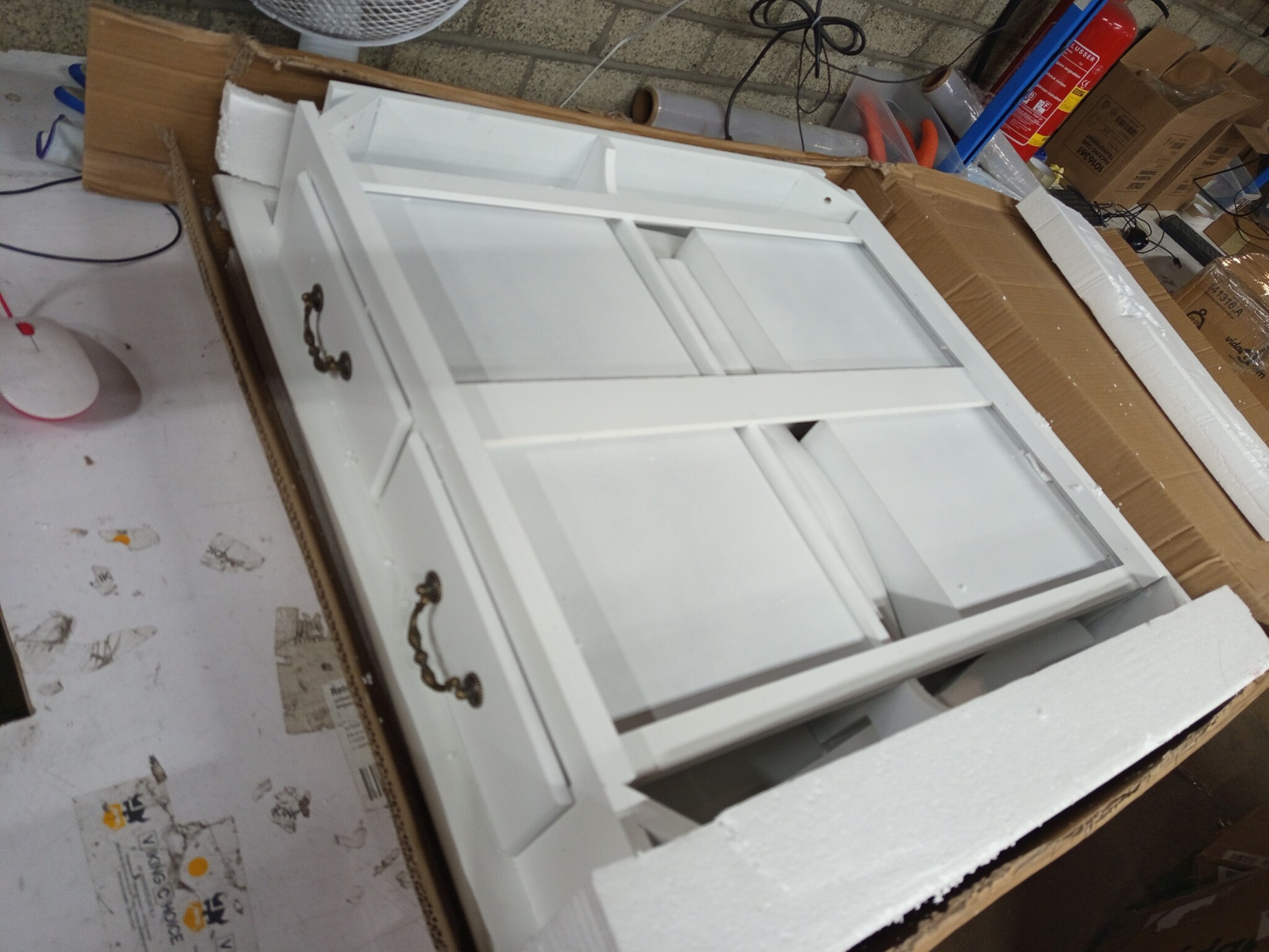 Salontafel Wit m. 4 Lades - Retourdeal: 55% Korting!