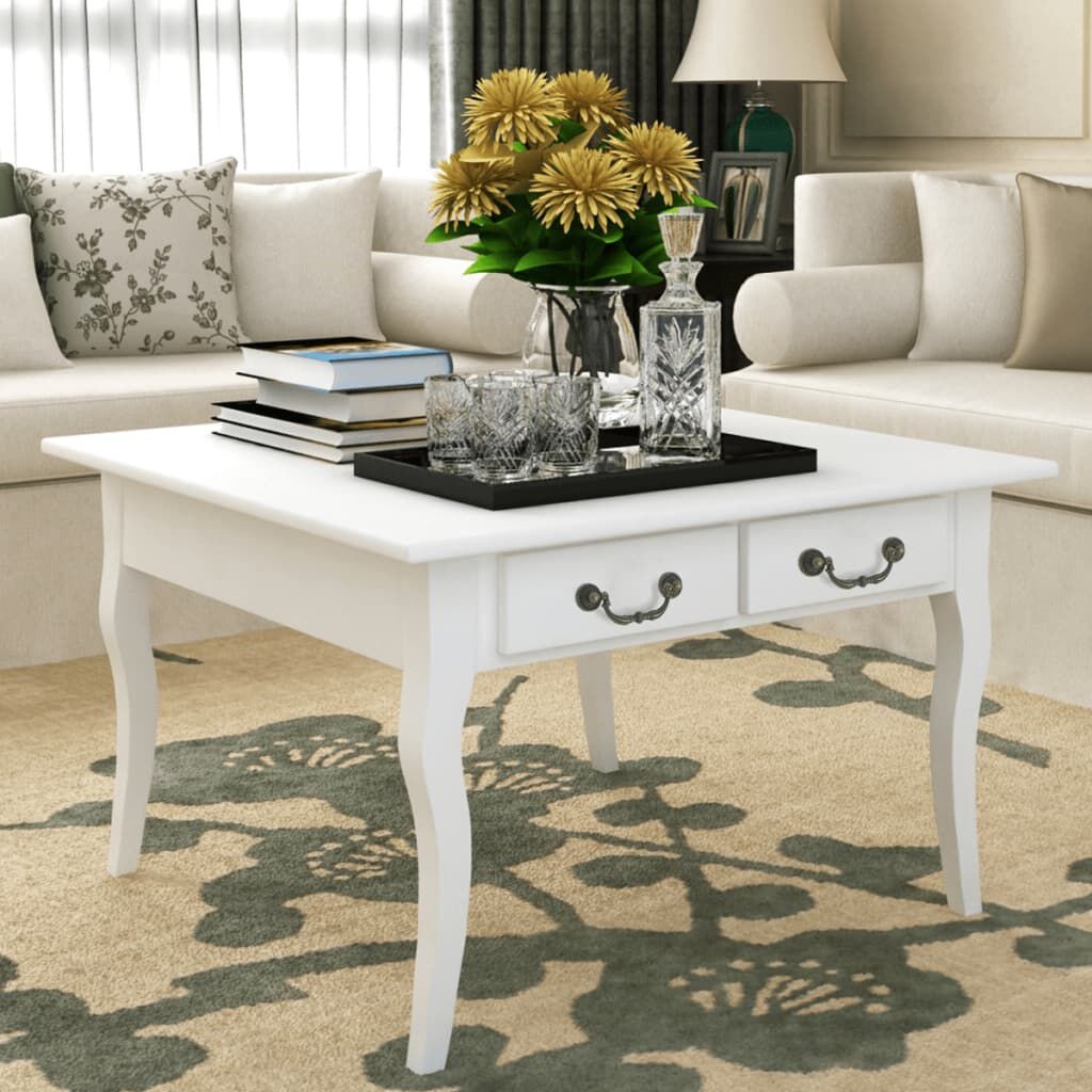 Salontafel Wit m. 4 Lades - Retourdeal: 55% Korting!