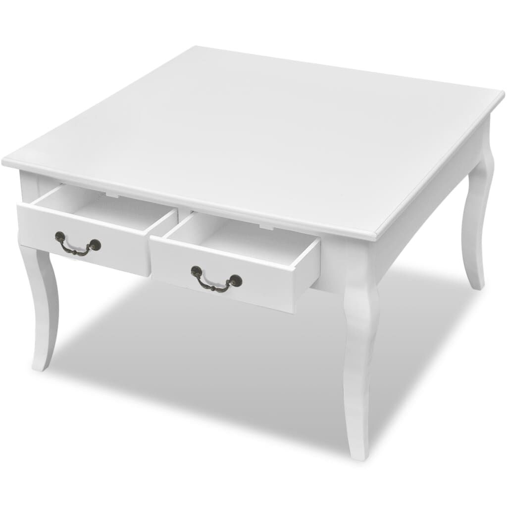 Salontafel Wit m. 4 Lades - Retourdeal: 55% Korting!