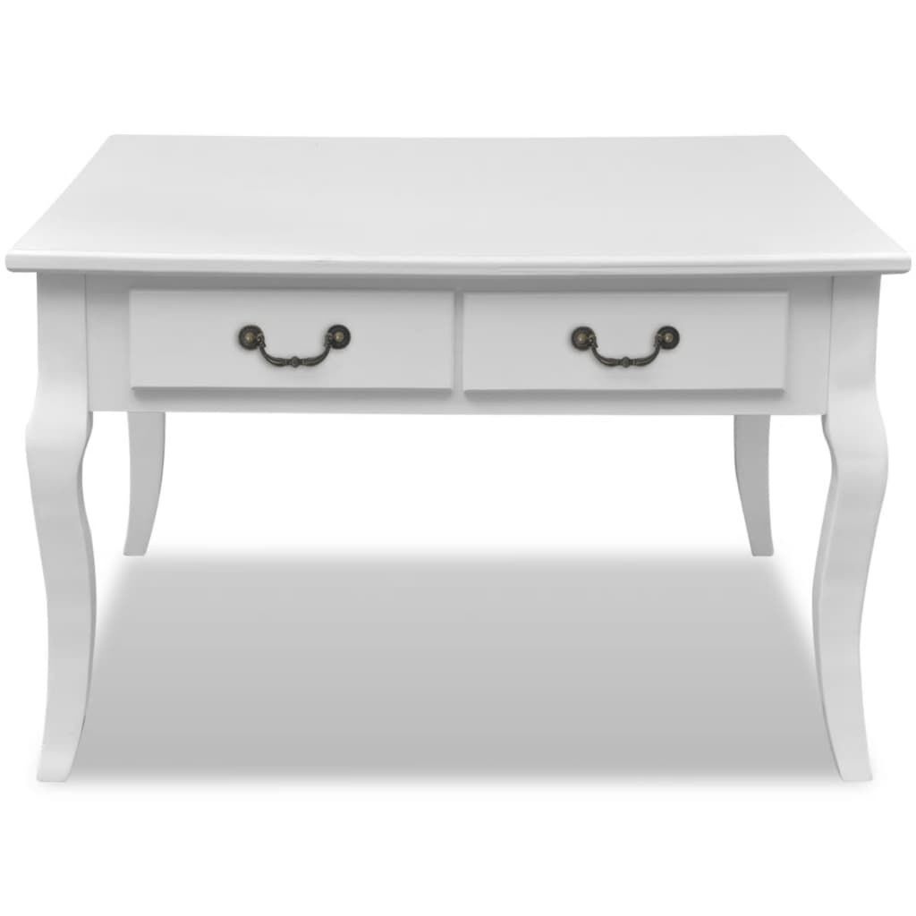 Salontafel Wit m. 4 Lades - Retourdeal: 55% Korting!