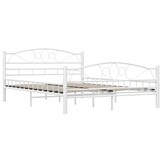 VidaXL Bedframe 140x200 Wit - Metalen Frame - 55% Korting!