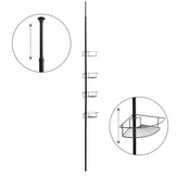 Telescopisch Doucherek Zwart - 4 Niveaus - 40% Korting!