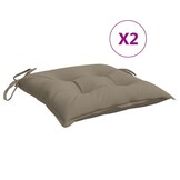 vidaXL Stoelkussens (2 st) Taupe - 62% Korting!