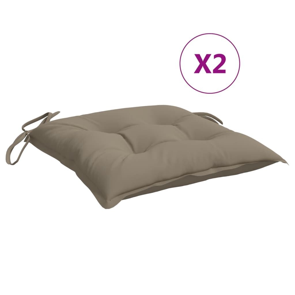 vidaXL Stoelkussens (2 st) Taupe - 62% Korting!