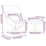vidaXL Eivormige Stoel (2x) Zwart Fluweel -46%