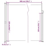 VidaXL Uittrekbaar Windscherm Crème 220x600cm - 40% Korting!