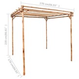 vidaXL Bamboe Pergola 170x170x220 cm - 46% Korting!