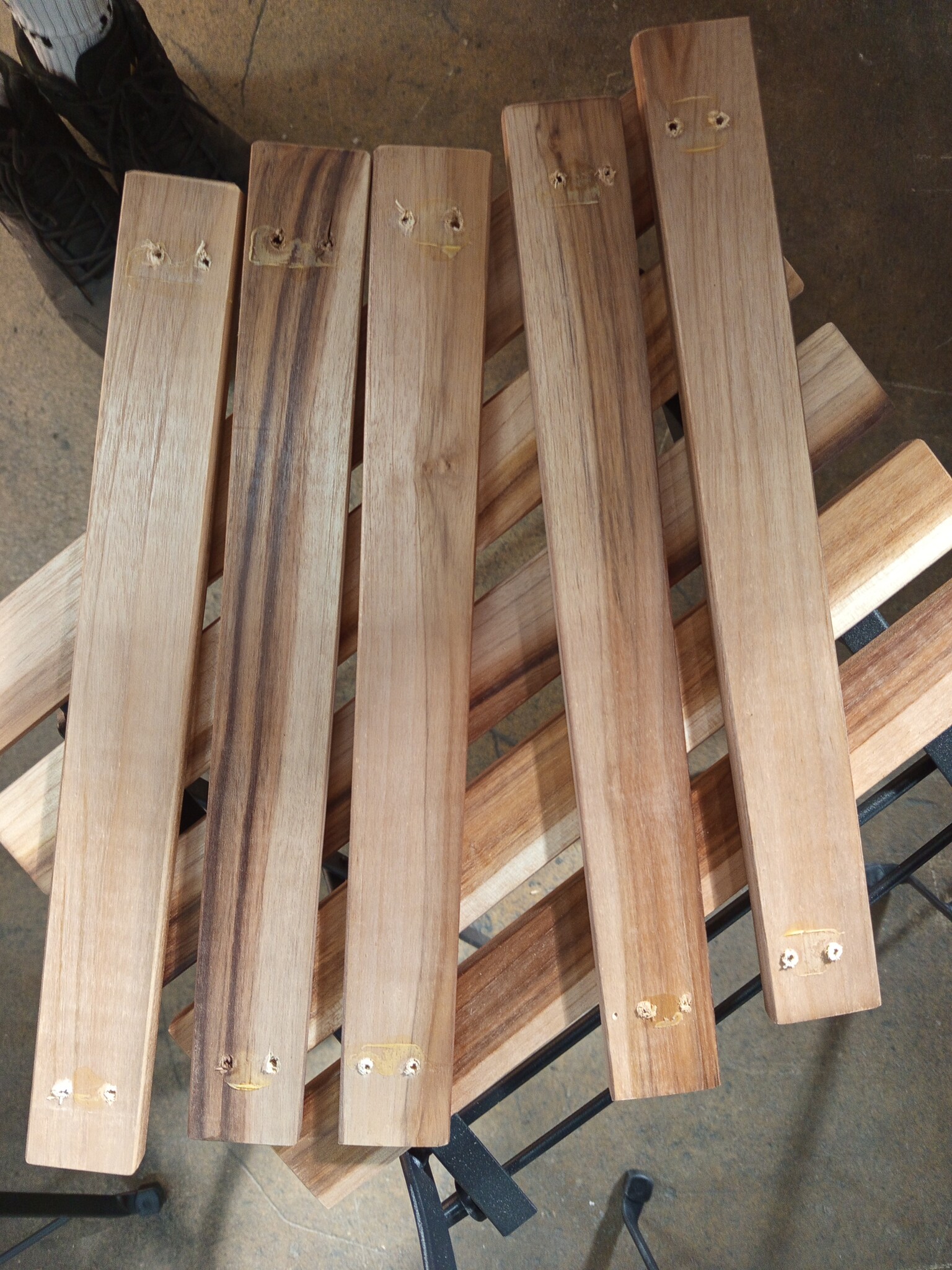 Bistrostoelen (4x) Teakhout/Staal - 79% Korting! (DIY)