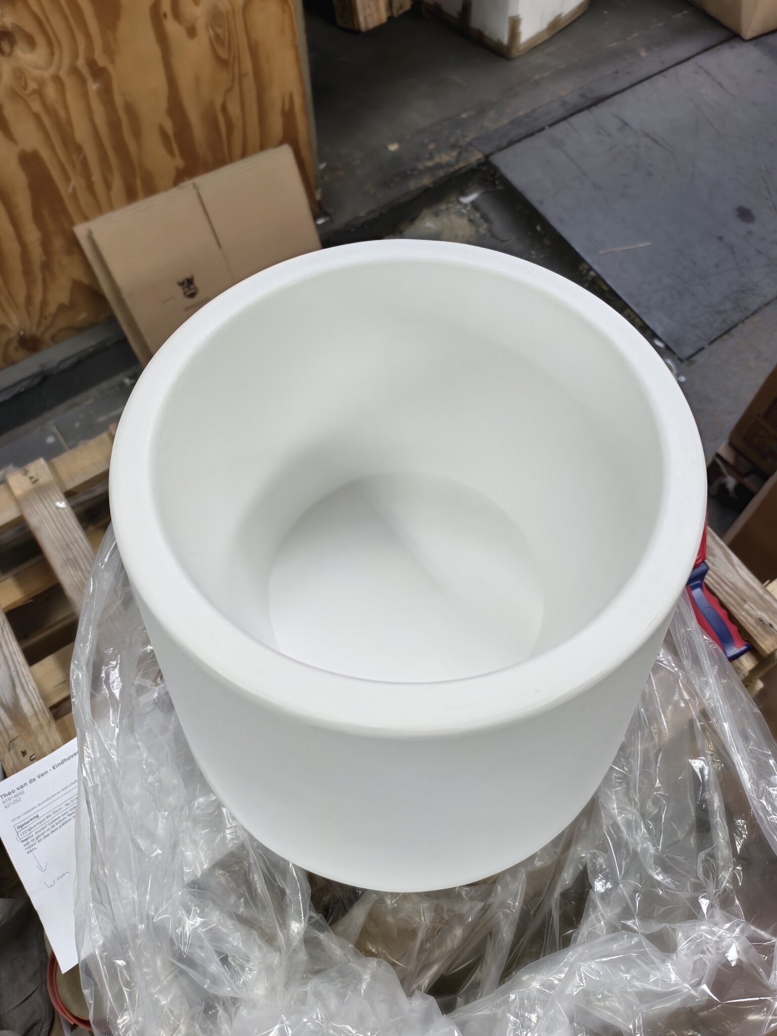 LED Bloempot Wit 50cm - NU 55% Korting! (Zonder LED)