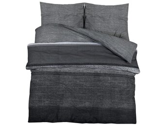 vidaXL Dekbedovertrekset 155x220 Donkergrijs -40%