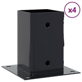 vidaXL Paalvoeten Vierkant 91x91mm (4st) - 40% Korting!