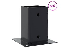 vidaXL Paalvoeten Vierkant 91x91mm (4st) - 40% Korting!
