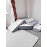 Schuimblokken Speelset met Glijbaan Wit/Grijs - 40% Korting!