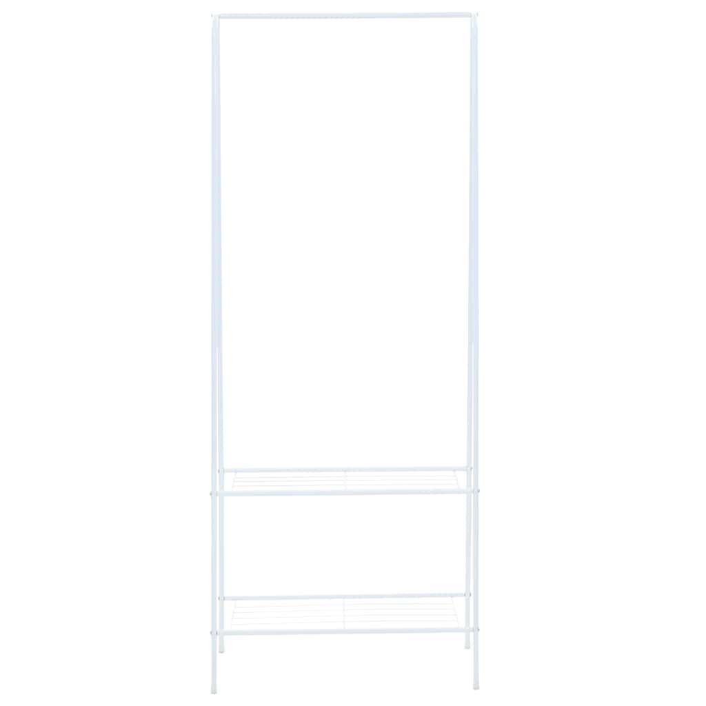 VidaXL Kledingrek Wit 59x35x150cm - 60% Korting! (Gebogen Rekje)