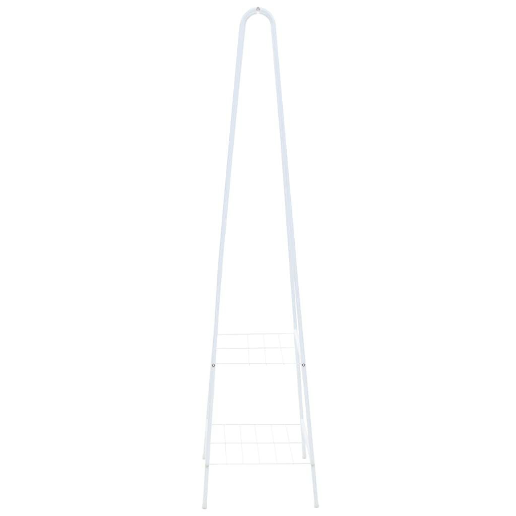 VidaXL Kledingrek Wit 59x35x150cm - 60% Korting! (Gebogen Rekje)