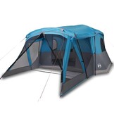 VidaXL 4-Persoons Tent met Luifel Blauw - 40% Korting!