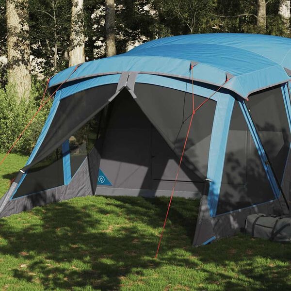 VidaXL 4-Persoons Tent met Luifel Blauw - 40% Korting!