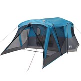 VidaXL 4-Persoons Tent met Luifel Blauw - 40% Korting!