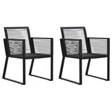 VidaXL Tuinstoelen (2 st.) Zwart - 40% Korting!