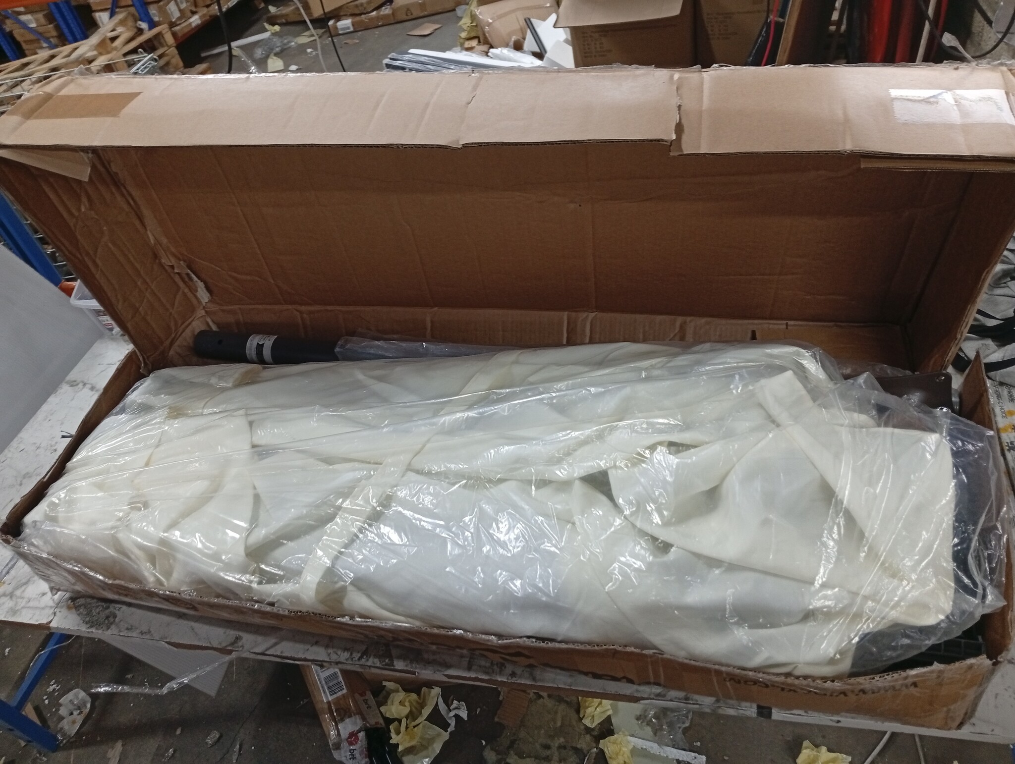 VidaXL Dubbele Parasol 449cm Zandwit - 67% Korting!