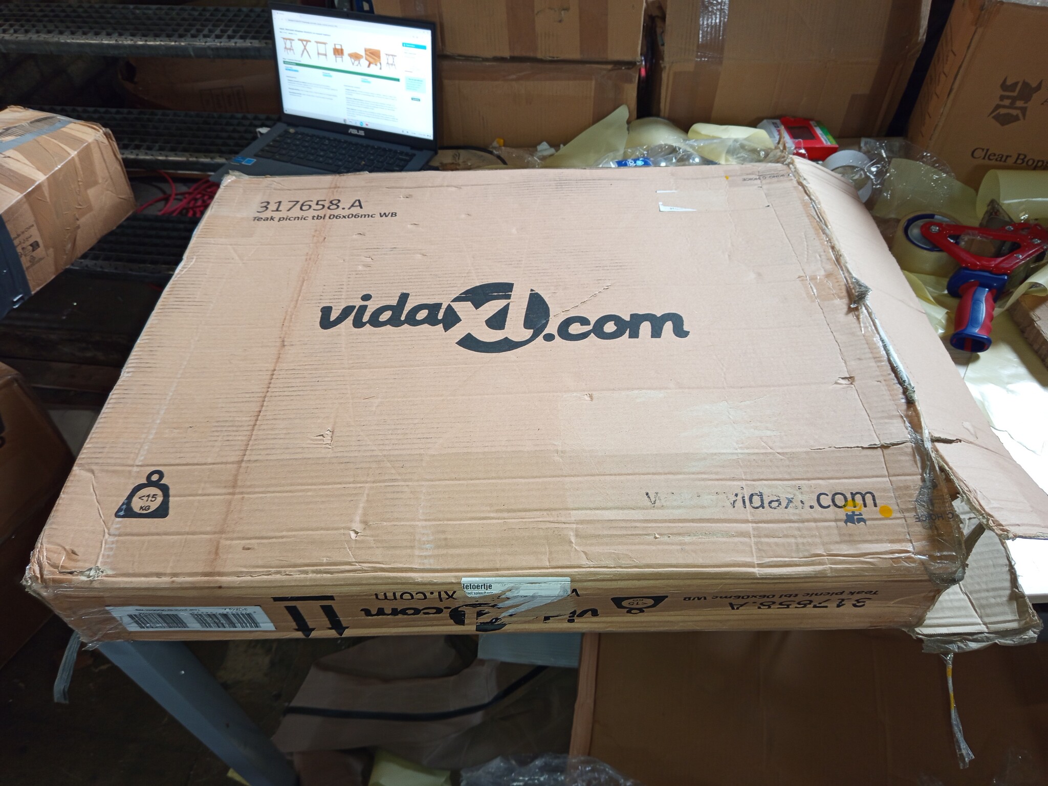 vidaXL Bistrotafel Teakhout Inklapbaar -64%! Outlet Deal